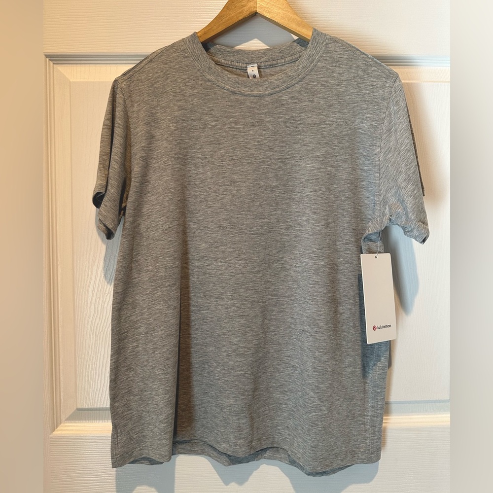 Lululemon All Yours Tee Heather Gray, Size 4, New With Tags